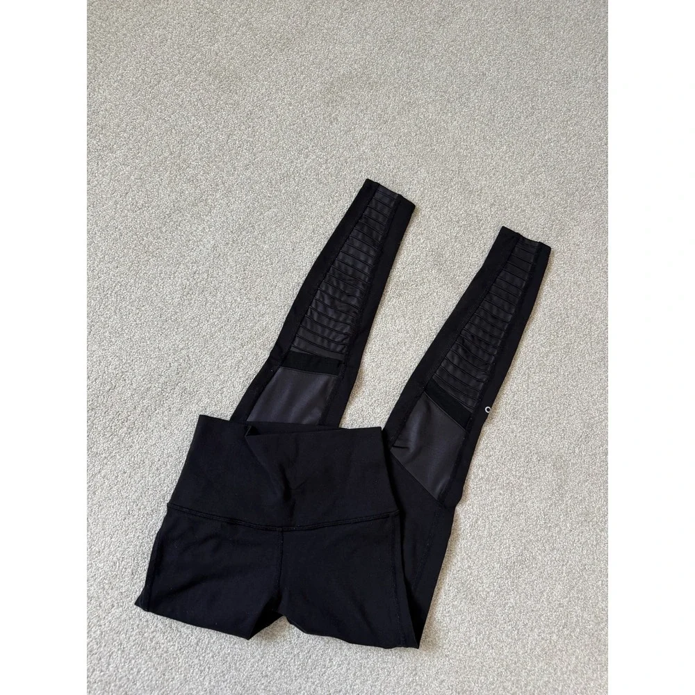 Alo Yoga Moto Leggings Size S Black High Waisted